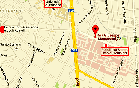 BOLOGNA VIA MASSARENTI - OSPEDALE SANT'ORSOLA 