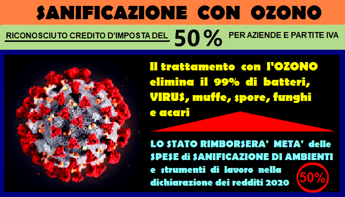  DISINFEZIONI DA CORONAVIRUS, SANIFICAZIONE CON OZONO, DISINFESTAZIONI, DERATTIZZAZIONE, PULIZIE