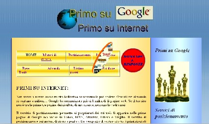 www.ilmiositoweb.info - 
WEBMASTER PRIMO SU GOOGLE E YAHOO 