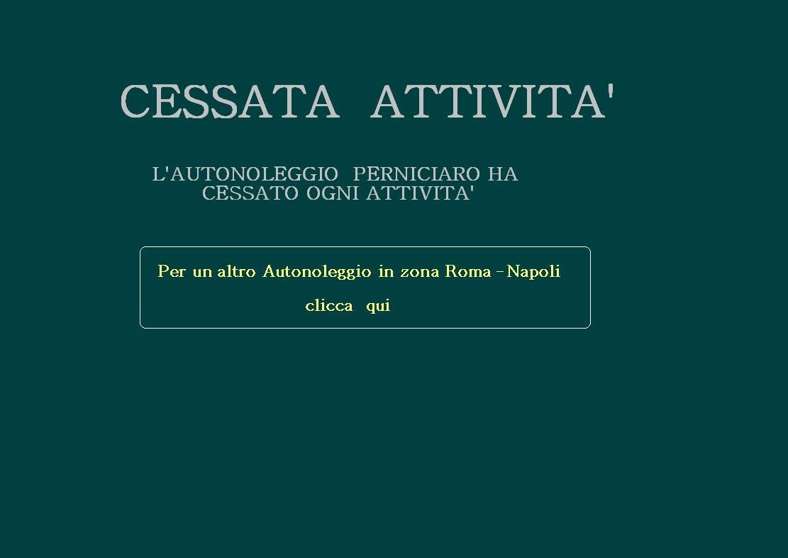 Cessata attivit� Noleggio ncc
