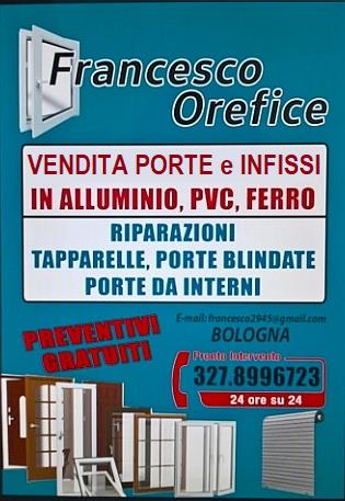  FABBRO - LAVORAZIONI IN ALLUMINIO FERRO E PVC A BOLOGNA INFISSI e SERRAMENTI - Posa in opera infissi, arredi, controsoffitti, pareti mobili - FRANCESCO OREFICE 