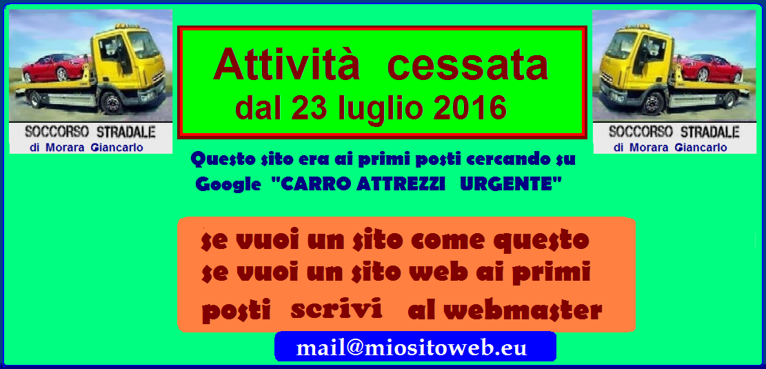  CARROATTREZZI URGENTE AI PRIMI POSTI SU GOOGLE