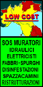 www.ilmiositoweb.it/sos/muratori  
SOS PRONTO INTERVENTO 24H in NORD ITALIA - MURATORE - FABBRO - IDRAULICO - ELETTRICISTA - FALEGNAME -  costruzione piscine E   SPURGHI, DISINFESTAZIONI IN PIEMONTE, LIGURIA, LOMBARDIA, VENETO, EMILIA-ROMAGNA, TOSCANA 